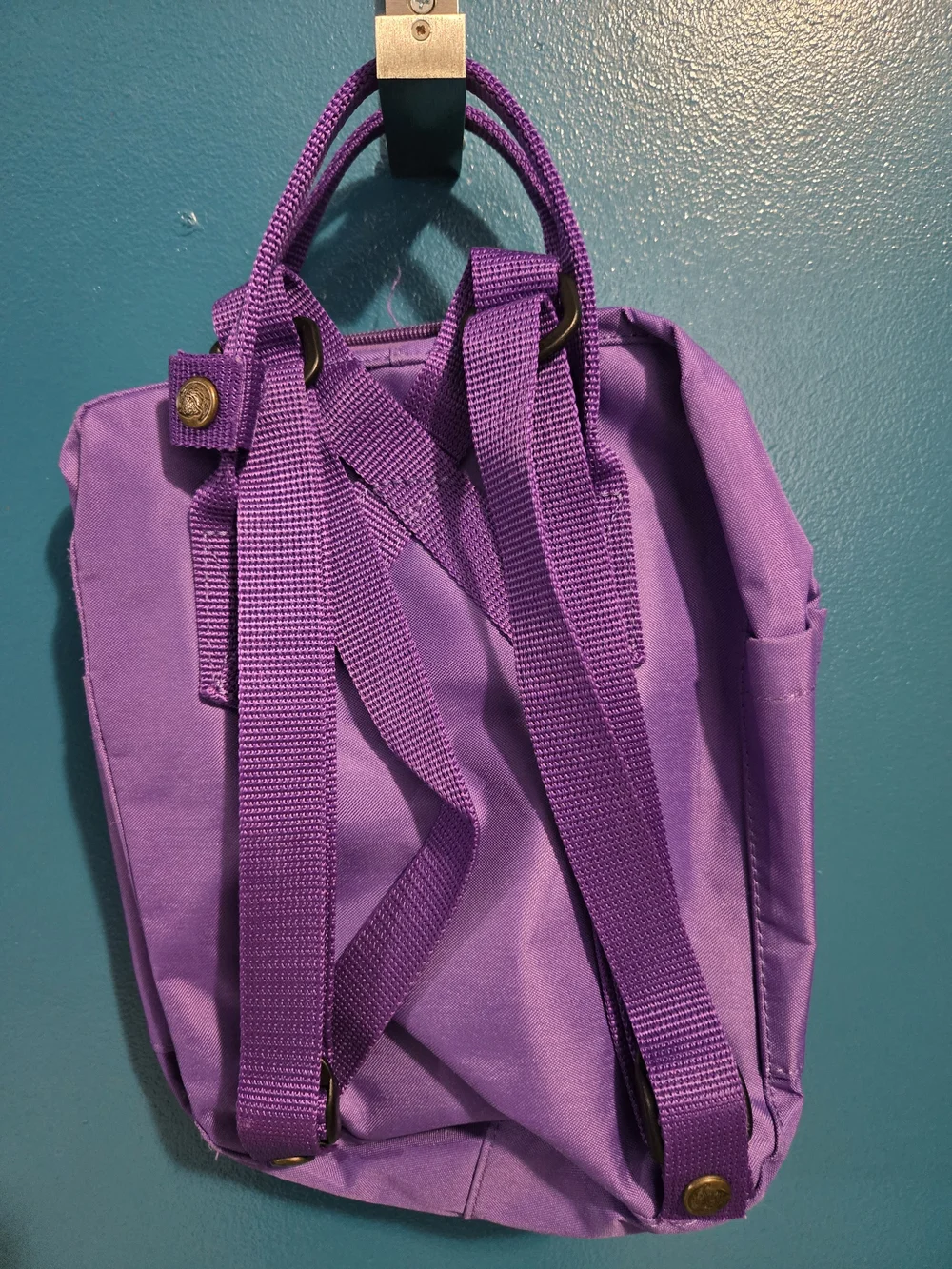 Fjallraven Kånken Mini Backpack - Purple with Red Logo